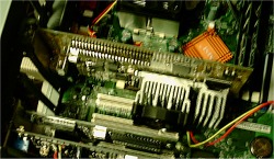 Modifierad Pentium 3 Fläns på ett Geforce 1 DDR Kort